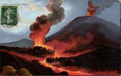 Italia - Italia - Italia - Vesuvio en eruzione - CPA