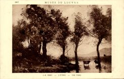 CPA Paris Museum of Louvre Corot the pond