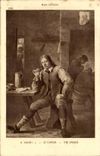 CPA Musee du Louvre Paris Teniers Le fumeur