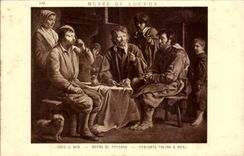 CPA Paris Museum of the Louvre Louis the Dwarf Meal the peasant ones