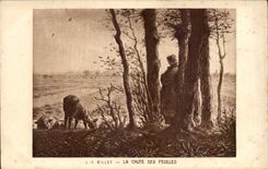 CPA Millet the fall of the sheets