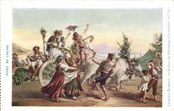 CPA Paris Museum of Louvre Leopold Robert Return of the pilgrimage to the Madonna of the arc Bow