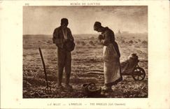 CPA Paris Musee du Louvre Millet L'angelus 