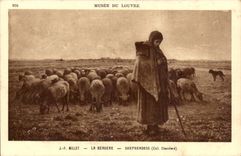 CPA Musee du Louvre Millet La bergere 