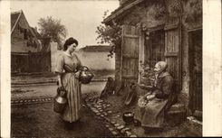 CPA Paris Living rooms of Paris Bellanger At the village