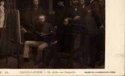 CPA Musee du Luxembourg Paris Fantin Latour Un atelier aux Batignolles