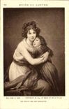 CPA Paris Musee du Louvre Mme Vigee le Brun Portraits de Mme Le Brun et de sa fille