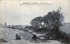 CPA Paris Museum of Louvre French School Corot Le small valley