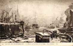 CPA Paris Musee du Luxembourg L'hiver sur les bords de la Clyde Bateau