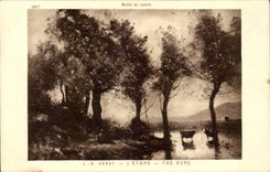 CPA Musee du Louvre Paris Corot l'etang Vaches