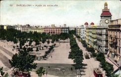 CPA Spain Espana Spain Barcelona Plaza de Cataluna