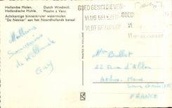 CPA Pays Bas Hollandse Molen Windmill