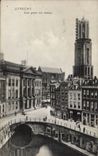 CPA Pays Bas Utrecht Oude gracht met stadhuis