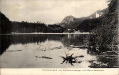 CPA the Netherlands Schwansee put Hohenschwangau und Neuschwanstein