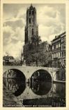 CPA Pays Bas Utrecht Oude Gracht met Gaardbrug