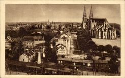 CPA Chateauroux Panoramic View Train