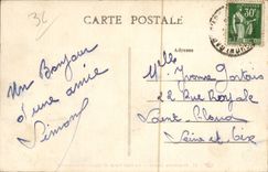 CPA Nickle silver on Creuse Le old bridge and the church Saint Saver