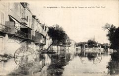 Plata de niquel de CPA en el banco derecho hueco del hueco rio abajo del nuevo puente