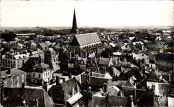 CPSM Issoudun Vue generale vers l'eglise Saint Cyr