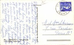 CPSM Issoudun Vue generale vers l'eglise Saint Cyr