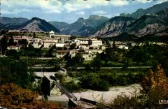 CPA Die View Drome mountains of Vercors the aglet of Die and Glandasse