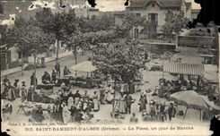 CPA Saint Rambert d' Albon the place one day of market