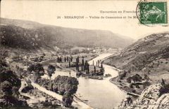 CPA Besancon Valley of Casamene and island Pond