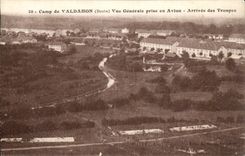 CPA Camp of Valdahon View taken of the plane Arrival of the troops