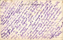 CPA Militaria Camp of Valdahon the large alley