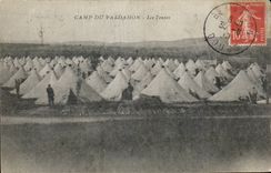 CPSM Militaria Camp of Valdahon tents