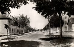 CPSM Militaria Camp of Valdahon Allee central of the camp