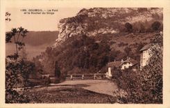 CPA Goumois Le bridge and the rock of the monkey