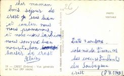 CPSM Crest View and the tower