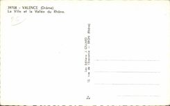 Valencia de CPSM la ciudad y el valle del Rhone