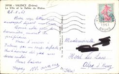 Valencia de CPSM la ciudad y el valle del Rhone