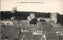 CPA Gisors Vue generale des tours