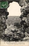 CPA Les Andelys Le petit Andely Chateau Gaillard Vue de la ville a travers une breche