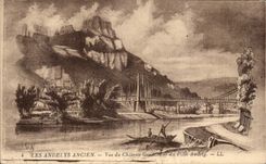 CPA old Andelys Sight of the Strong castle and small Andely