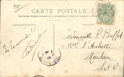 CPA small Andely Ruins of the Strong castle (12th) and the bridge