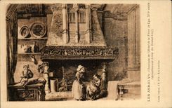 CPA Les Andelys Cheminee de l'hotel de la fleur de Lys 16eme Actuellement Hotel du Cerf