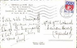 CPA Verneuil on Avre the Tower of the Madeleine blazing Style