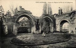 CPA Bridge Audemer Remainders of the church of Pre or St Sepulchre