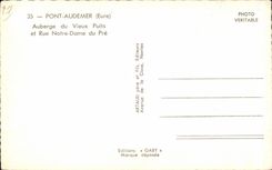 CPA Bridge Audemer Inn of the old well and street Notre Dame of Pre