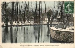 CPA Pacy sur Eure Passage d'hiver sur les bords de l'Eure