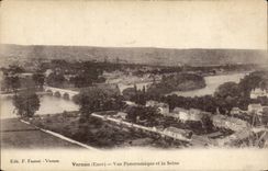 CPA Vernon Panoramic View and the Seine