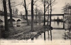 CPA Chartres the Eure with the three bridges