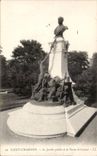 CPA Saint Chamond Le jardin public et la statue de Carnot
