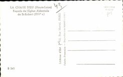 CPSM el ataque frontal de dios de la silla de la iglesia de la abadia de St Roberto (14to)