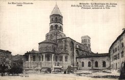 CPA Brioude the basilica St Julien Beautiful Romance church of 12th