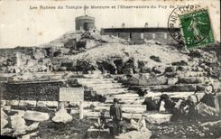 CPA ruins of the Mercury temple and the observatory of Puy de Dome